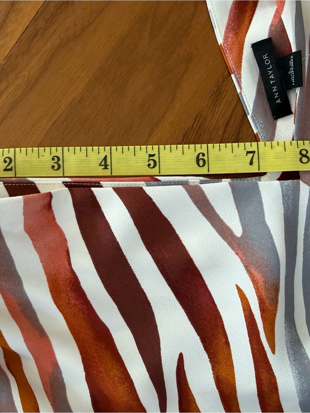 NWT Ann Taylor Zebra Stripe Moroccan Spice Sleeveless Peplum Top Size L Brown - Picture 14 of 16